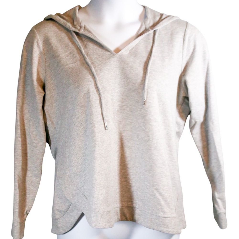 Michael Kors Lightweight Hoodie Pullover XL Gray Casual Athleisure Top - Picture 4 of 13